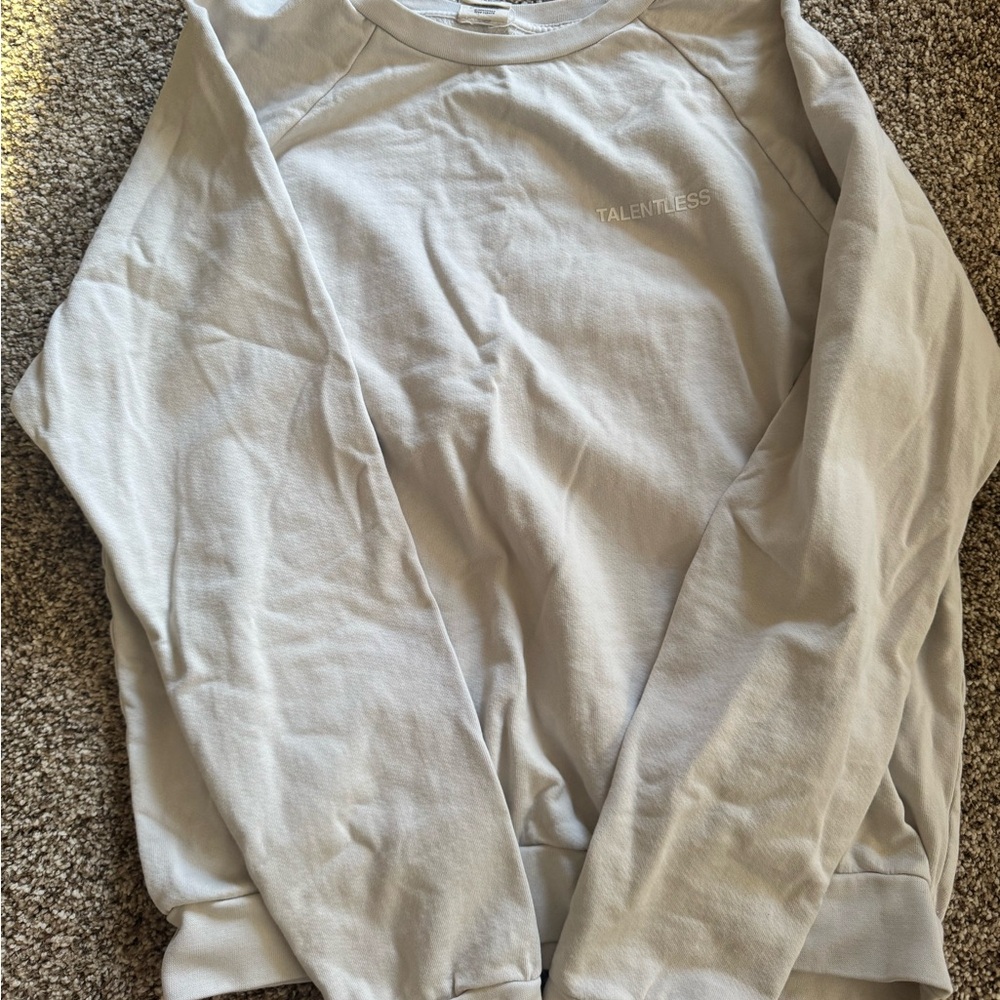 TALENTLESS Gray Boxy Sweatshirt